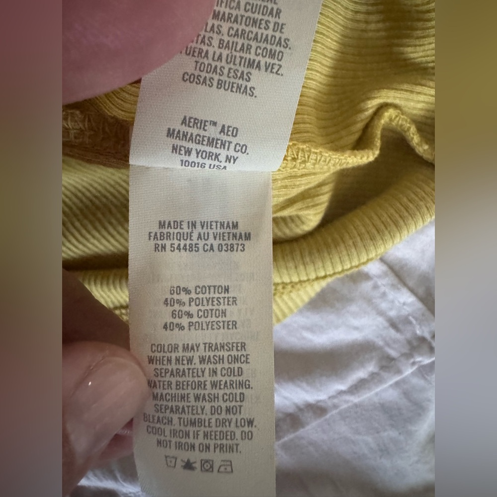 Aerie Ribbed Racerback Yellow ombre Tank - Picture 4 of 5